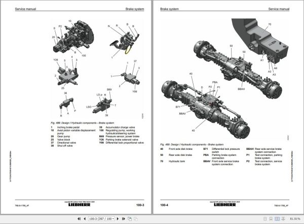 Liebherr Telescopic Handler T60 9 1709 4FS Service Manual 12242703 2020 2