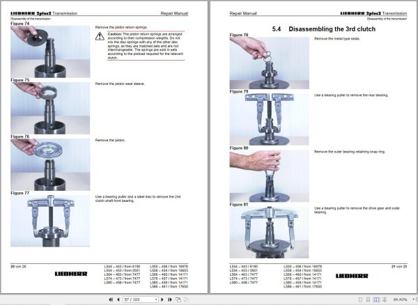 Liebherr Transmission 2plus2 Repair Manual 10011107 2