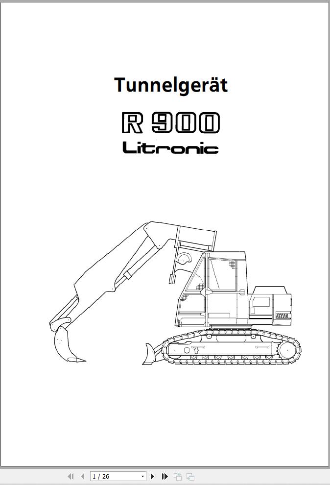 Liebherr Tunnel Machine R900 Litronic Service Manual DE 1
