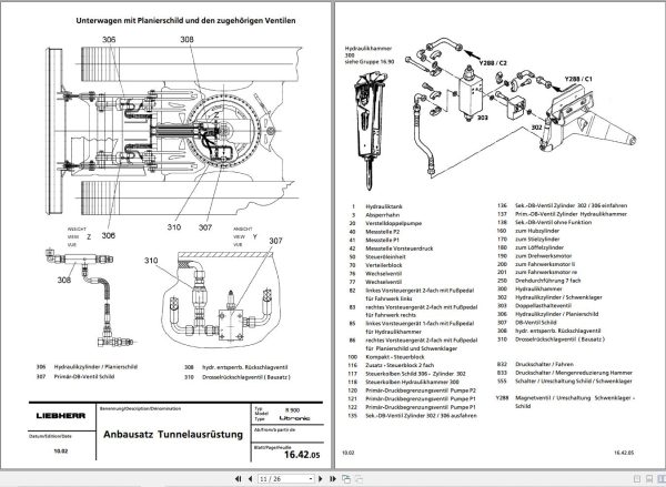 Liebherr Tunnel Machine R900 Litronic Service Manual DE 2