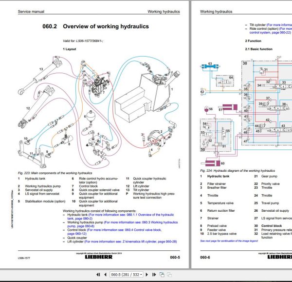 Liebherr Wheel Loader L506 1577 Service Manual 11827669 2