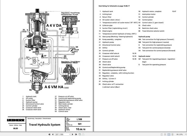 Liebherr Wheel Loader L506 L508 L510 Service Manual 8145017 2