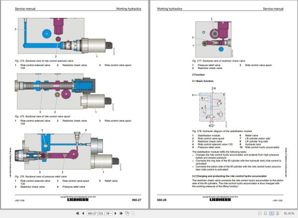 Liebherr Wheel Loader L507 1259 Service Manual 11827675 2