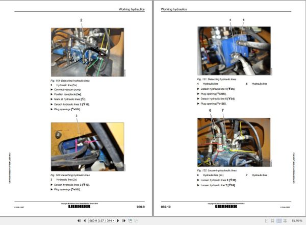 Liebherr Wheel Loader L524 1557 Removal And Installation Instructions Manual 12238756 2