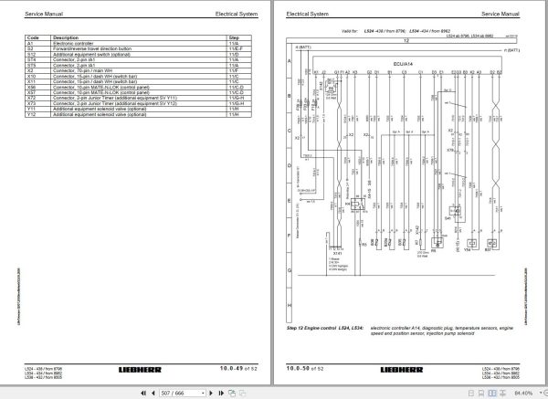 Liebherr Wheel Loader L524 L534 L538 Service Manual 8450818 3