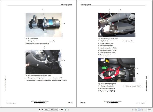 Liebherr Wheel Loader L538 G6.1 D 1854 Removal And Installation Instructions 12276960 2