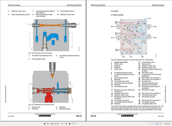 Liebherr Wheel Loader L542 1269 Service Manual 11657128 2