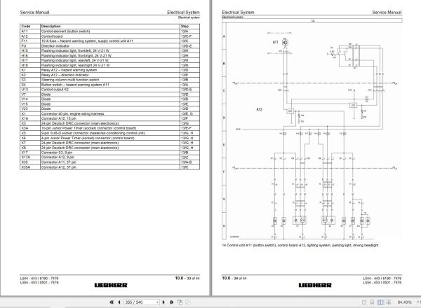 Liebherr Wheel Loader L544 L554 2plus2 Service Manual 10022903 3