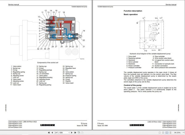 Liebherr Wheel Loader L544 To L580 Service Manual 8450616 2