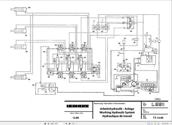 Liebherr Wheel Loader L551 274 Service Manual 8145009 3