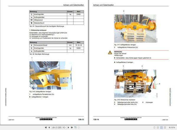 Liebherr Wheel Loader L556 1619 Removal And Installation Instructions Manual 12248494 2
