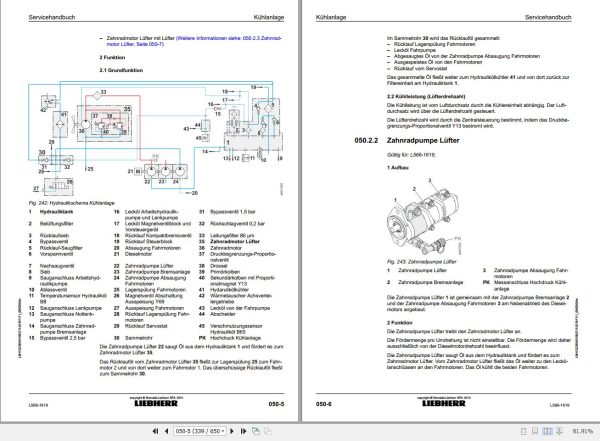 Liebherr Wheel Loader L556 1619 Service Manual 12200851 DE 2