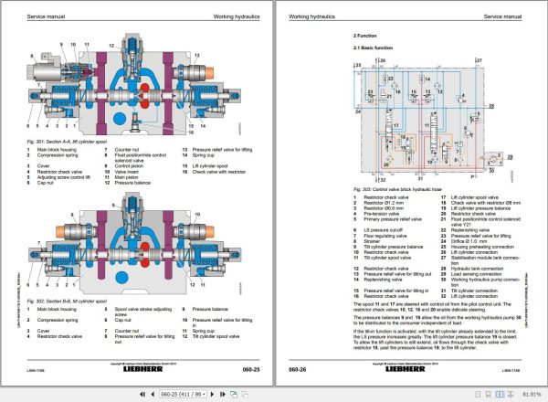 Liebherr Wheel Loader L566 1168 Service Manual 11450169 2