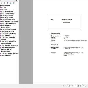 Liebherr Wheel Loader L566 1618 Service Manual 11829521 1