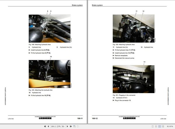 Liebherr Wheel Loader L576 1333 Removal And Installation Instructions 12230992 2