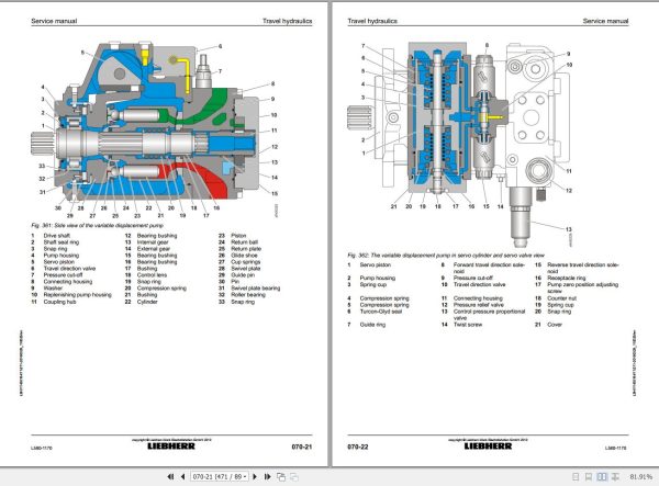 Liebherr Wheel Loader L580 1170 Service Manual 11450184 2