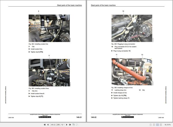 Liebherr Wheel Loader L580 1456 Removal And Installation Instructions Manual 12249153 2
