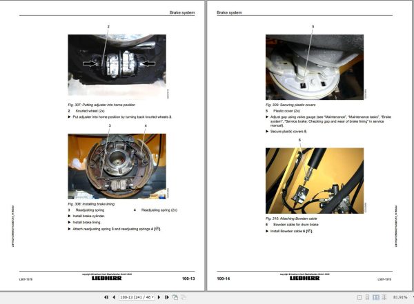 Liebherr Wheel Loader L580 1578 Removal And Installation Instructions 12241259 2