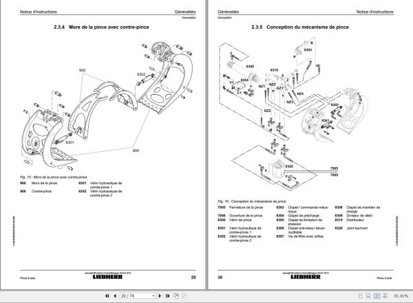 Liebherr Wood Clamp GMH50 Technical Manual FR 2