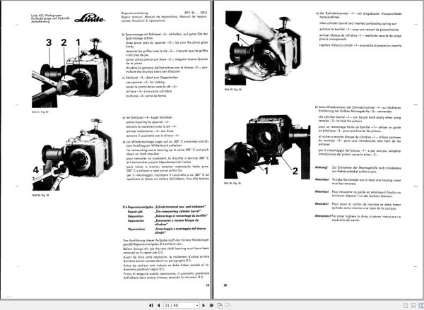 Linde Hydraulic Pump BPV35S to BPV100S Workshop Manual 2