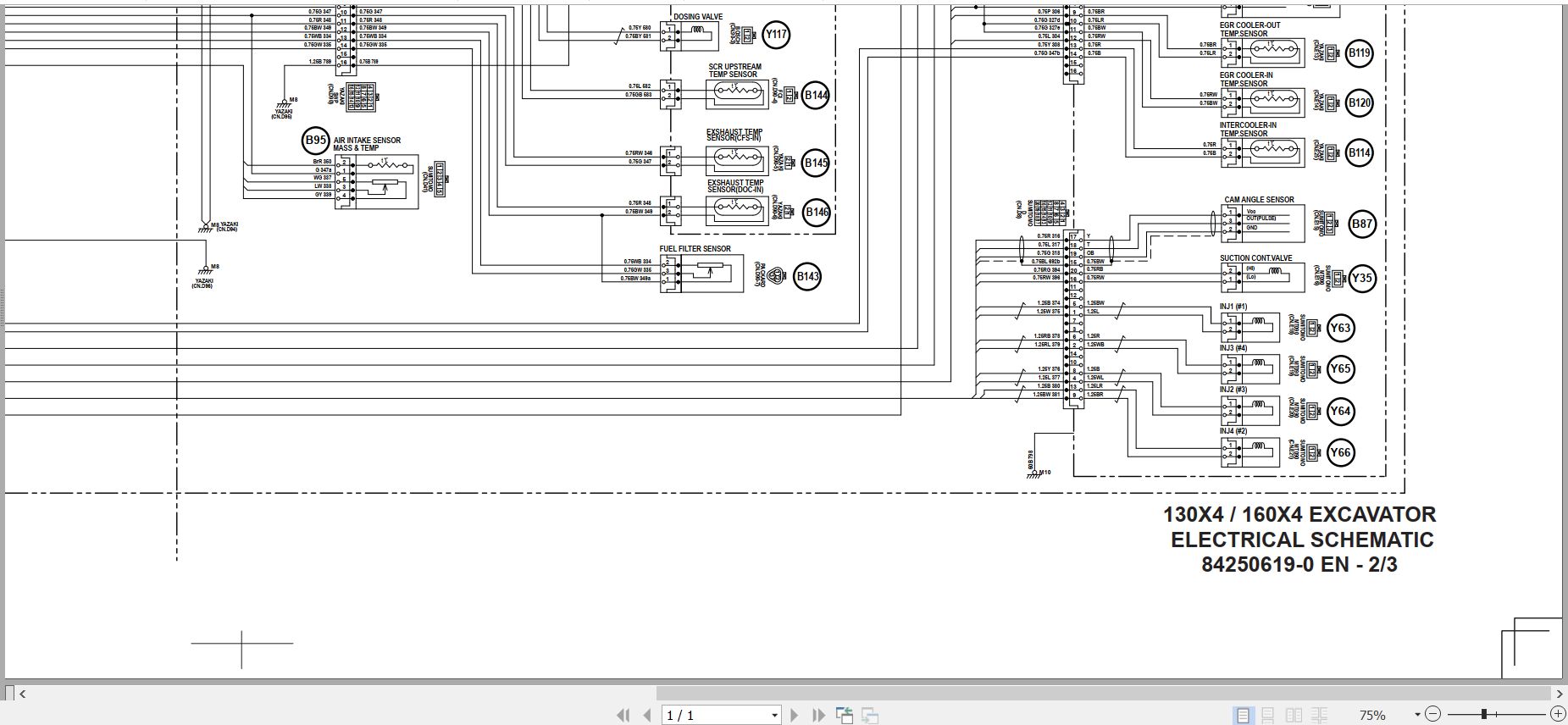 Link Belt Excavator 130X4 160X4 Electrical Schematic 1