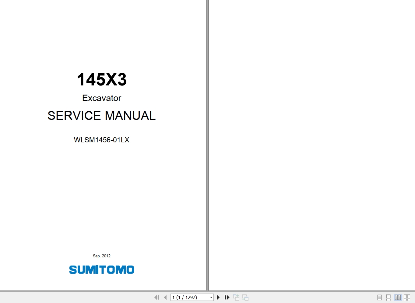 Link Belt Excavator 145X3 Service Manual WLSM1456 01LX 1
