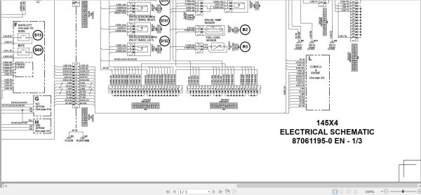 Link Belt Excavator 145X4 Electrical Schematic 2