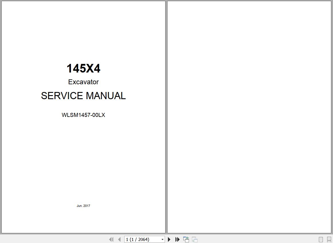 Link Belt Excavator 145X4 Service Manual WLSM1457 00LX 1
