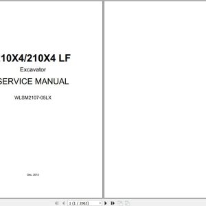 Link Belt Excavator 210X4 210X4 LF Service Manual WLSM2107 05LX 1