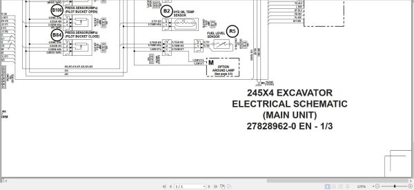 Link Belt Excavator 245X4 Electrical Schematic 2