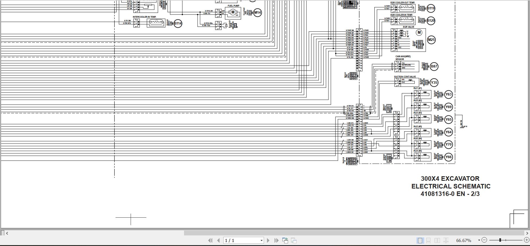Link Belt Excavator 300X4 Electrical Schematic 1