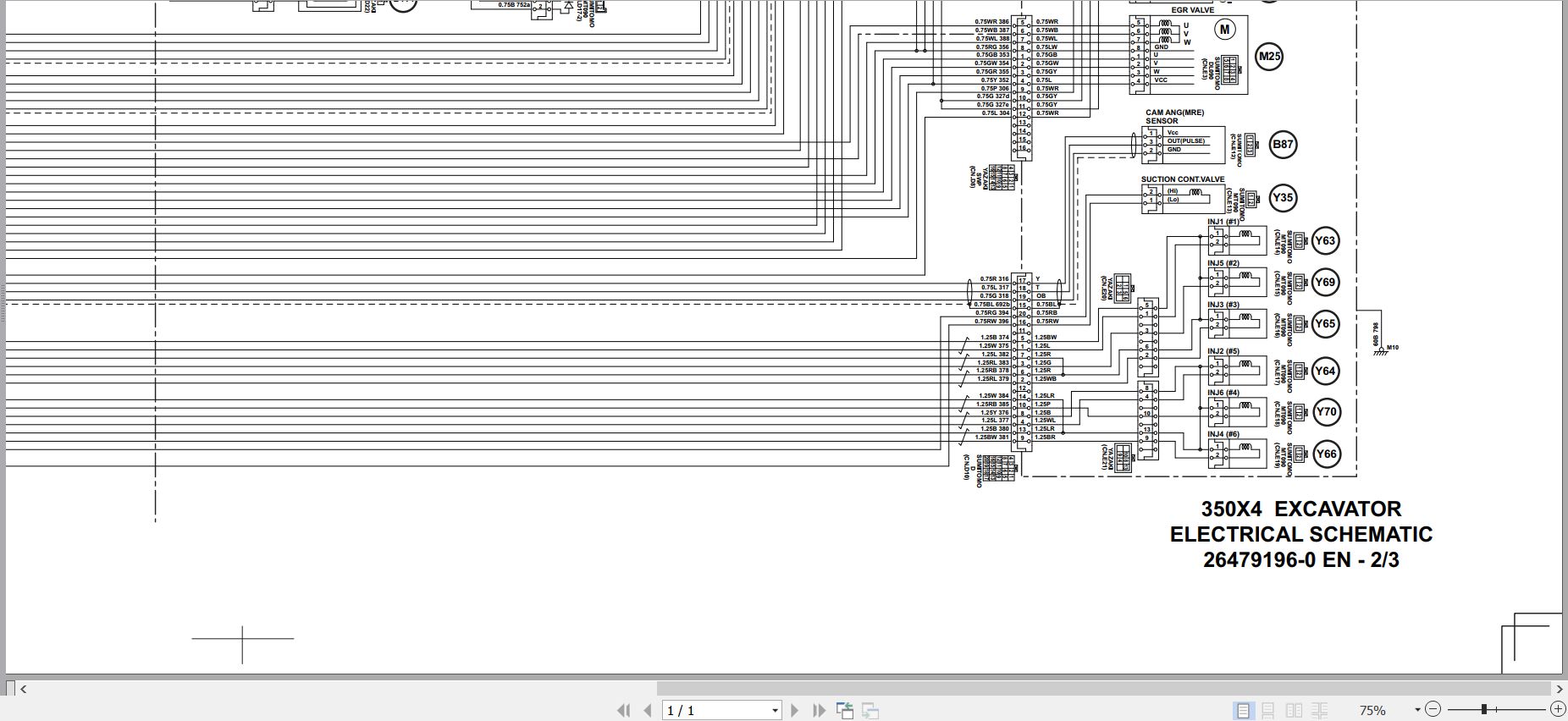 Link Belt Excavator 350X4 Electrical Schematic 1