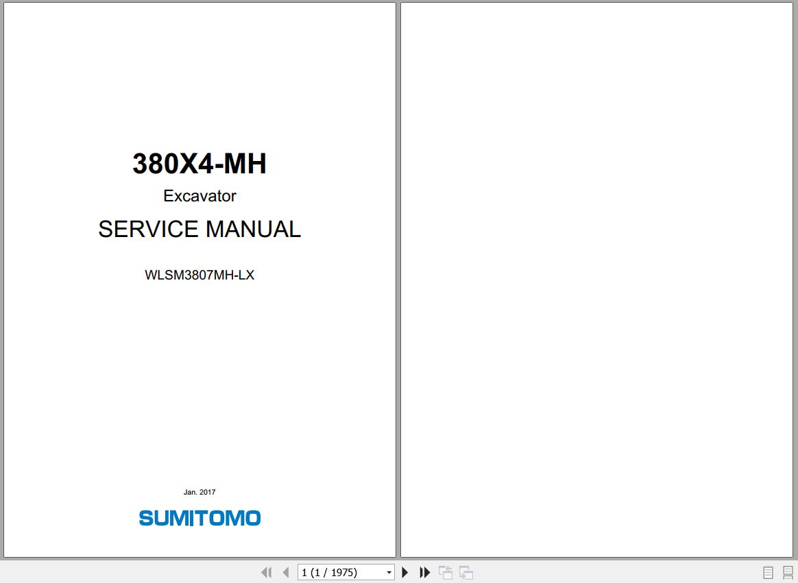 Link Belt Excavator 380X4 MH Service Manual WLSM3807MH LX 1