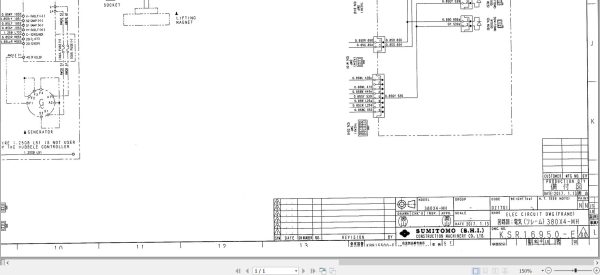 Link Belt Excavator 380X4MH Electrical Schematic 2