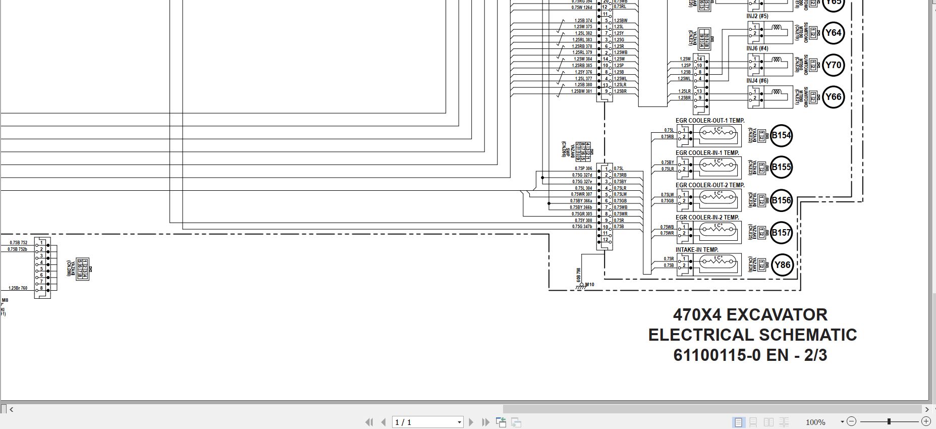 Link Belt Excavator 470X4 Electrical Schematic 1