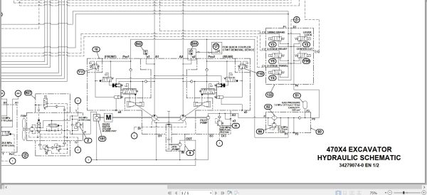 Link Belt Excavator 470X4 Hydraulic Schematic 2