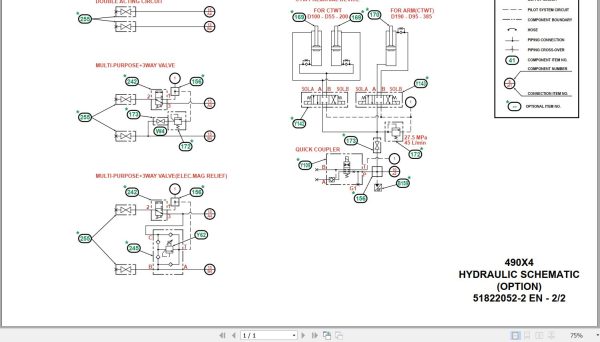Link Belt Excavator 490X4 Hydraulic Schematic 1
