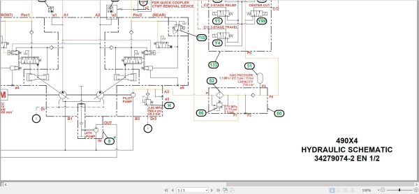 Link Belt Excavator 490X4 Hydraulic Schematic 2