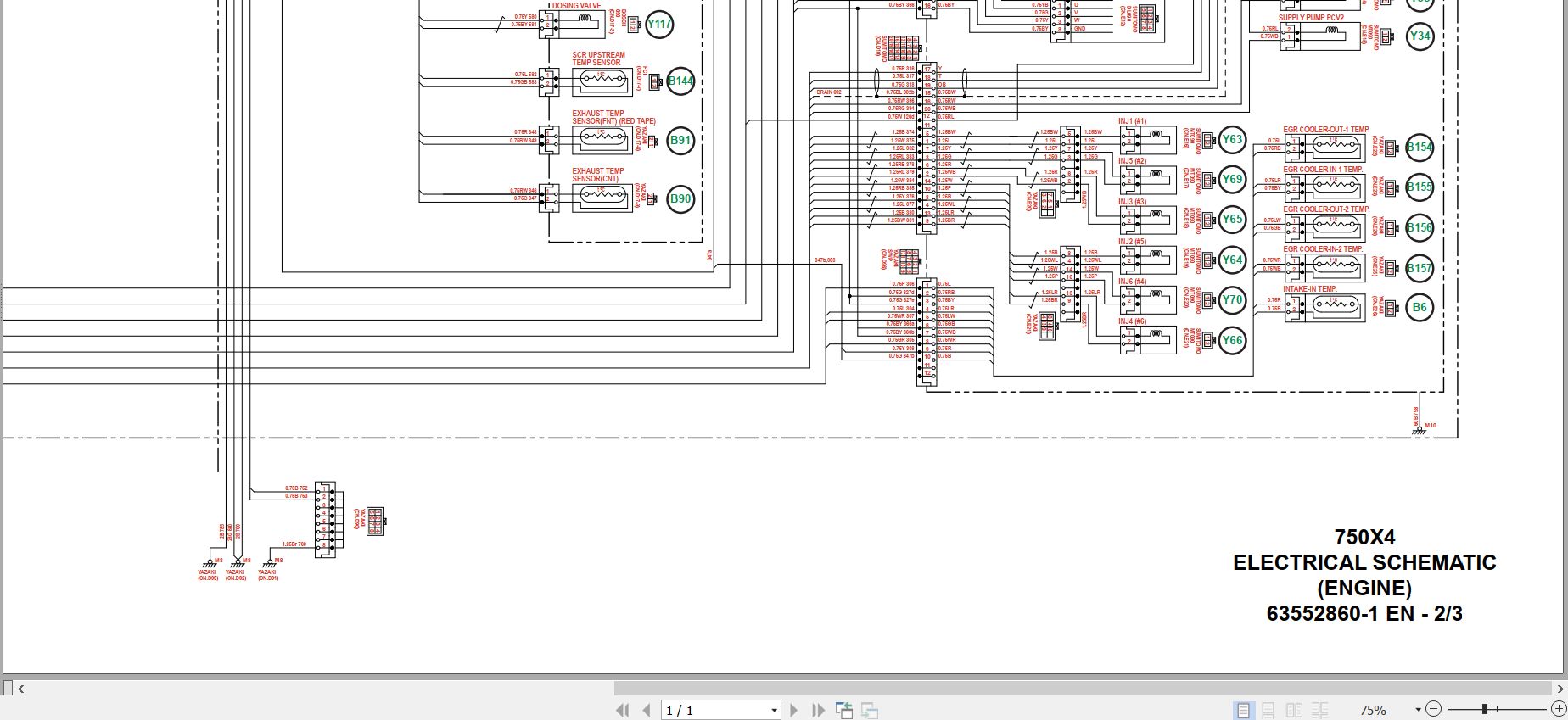 Link Belt Excavator 750X4 Electrical Schematic 1