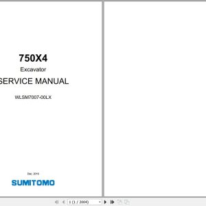 Link Belt Excavator 750X4 Service Manual WLSM7007 00LX 1