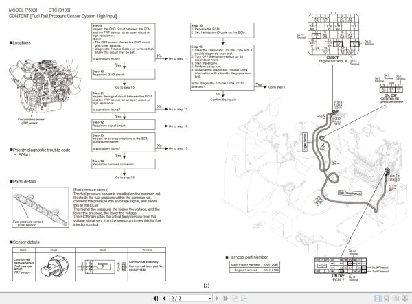 Link Belt Excavator 75X3 Engine DTC Information 2