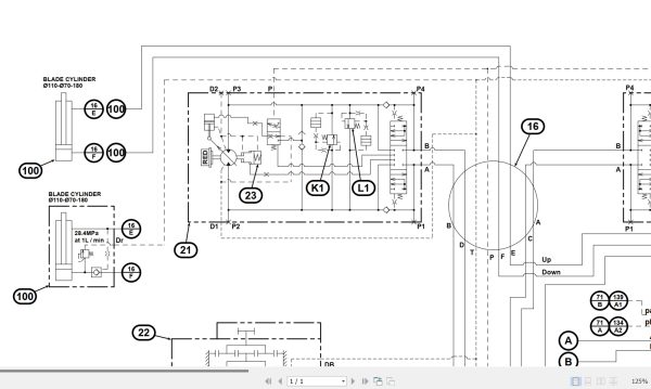 Link Belt Excavator 75X3 Hydraulic Schematic 68529337 0 1