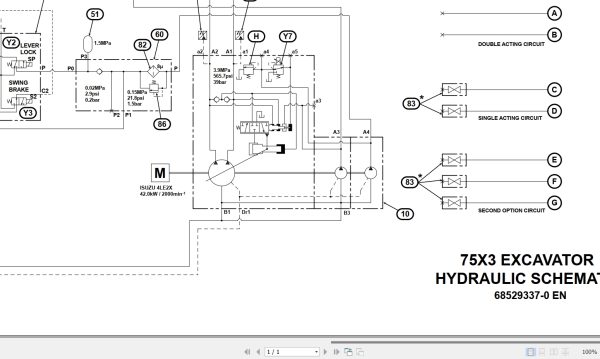 Link Belt Excavator 75X3 Hydraulic Schematic 68529337 0 2