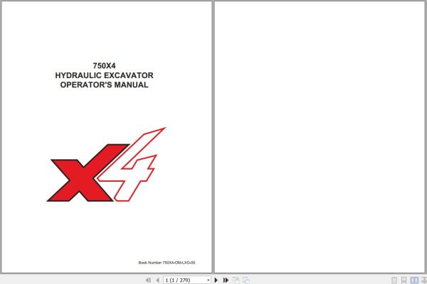 Link Belt Hydraulic Excavator 750X4 Operators Manual 750X4 OM LXG 00 1