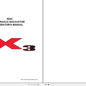 Link Belt Hydraulic Excavator 80X3 Operators Manual 80X3 OM LXG 02 1