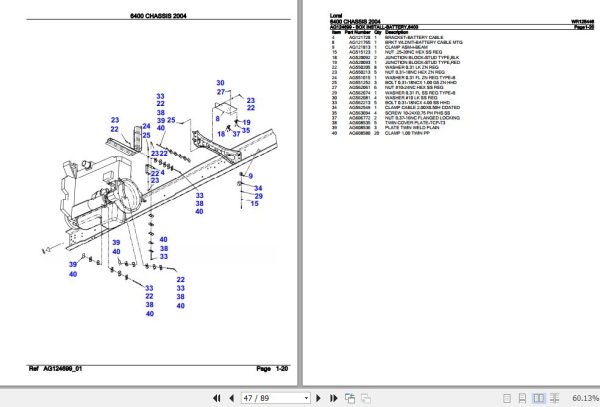 Loral Chassis 6400 Parts Manual WR125446 2
