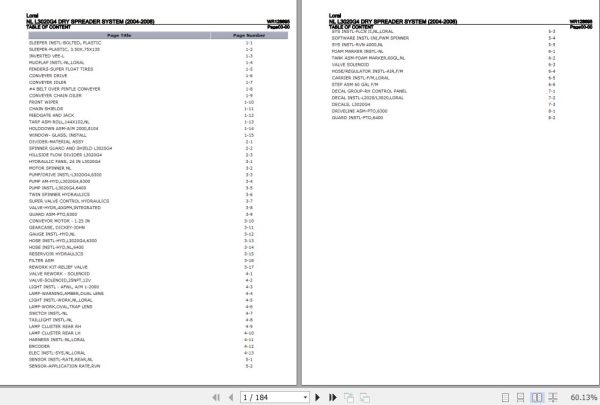 Loral Dry Spreader System NLL3020G4 Parts Catalog WR128695 1