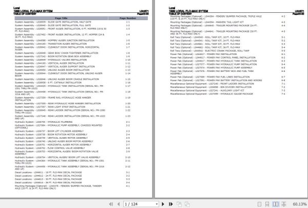 Loral Flo Max Sytem 1999 Parts Catalog L044571 1