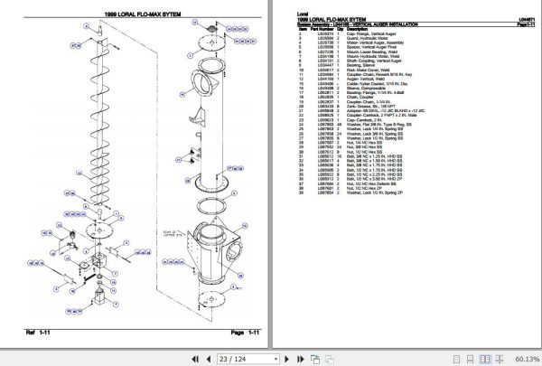 Loral Flo Max Sytem 1999 Parts Catalog L044571 2