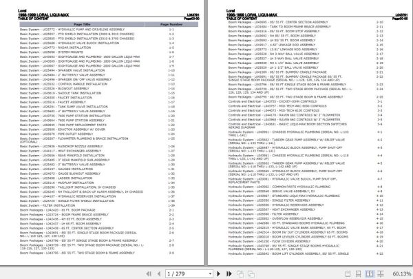Loral Liqui Max 1998 1999 Parts Catalog L043791 1